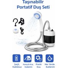 Eser Ticarett Taşınabilir Şarjlı Portatif Duş Seti – Outdoor & Kamp Kullanımına Uygun – Pratik ve Kablosuz Duş Sistemi