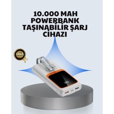 Zero Land Storozde Kompakt 10000 Mah Powerbank – Dijital Göstergeli, Type-C ve Lightning Uyumlu