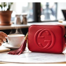 Hanımca Soho Disco Kırmızı Bag %100 Hakiki Deri Bayan Çanta--Hayatınızı Taşıyın, Tarzınızı Sergileyin!