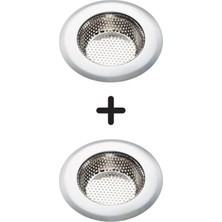 Kittiwake Home Life 2 Adet - 11.5 cm Büyük Boy Paslanmaz Çelik Lavabo Süzgeci Evye Süzgeci 11.5 cm