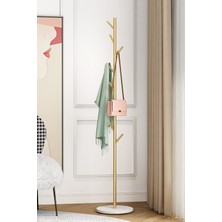 Normadia Beyaz-Gold Metal Ayaklı Askılık, Şık ve Pratik Depolama Çözümü