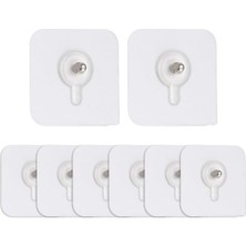 Normadia 8'li Çok Amaçlı Şeffaf Askı Seti, Banyo ve Mutfak Için Ideal