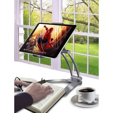 Özgürce Esnek 360° Dönebilen Metal Mutfak Telefon ve Tablet Tutucu