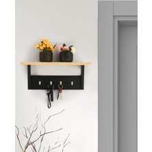Normadia Modern Ahşap Anahtarlık ve Kapı Yanı Organizer, Şık ve Fonksiyonel Tasarım