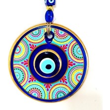 Najmaddin Yaldızlı Çift Taşlı Nazar Boncuklu Rengarenk Duvar Süsü