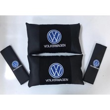 Özgürce Deri Nakışlı Golf Polo Passat Boyun Yastığı ve Kemer Pedi Seti