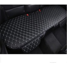 Özgürce Fiat Egea 2017 Sonrası Hatchback Arka Koltuk Minder Siyah Deri Beyaz Dikiş