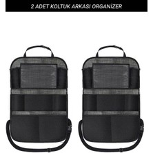 Özgürce Çiftli Araba Koltuk Arkası Organizer, Tablet Cepli, Koruyucu, Pratik Kullanım