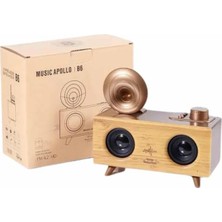 Zenvia Gramafon Radyo Bluetooth Hoparlör Nostaljik Radyo Fm Radyo ZNV-HBY3245