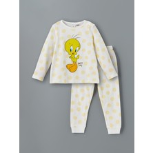 Lc Waikiki Yeni Sezon Tweety Baskılı Kız Çocuk Pijama Takımı