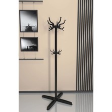 Normadia Modern Ayaklı Askı Portmanto, Siyah, Ayarlanabilir, Kolay Takılır ve Sökülür