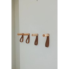 Normadia Şık 4’lü Deri Duvar Kancası, Modern ve Minimalist Askılık Seti