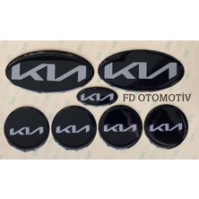 Özgürce Siyah-Gri Kia Logo Amblem Takım Ceed, Rio, Cerato Için Özel Tasarım