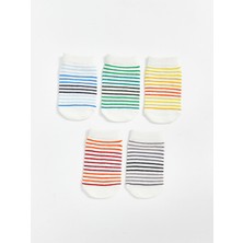 Lc Waikiki Yeni Sezon Çizgili Erkek Bebek Patik Çorap 5'li