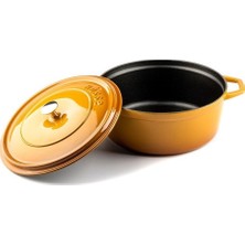 Hosse Demir Döküm Derin Tencere 20 cm Sarı - Hs Y Dt 20 Sr