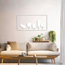 Modern Metal Duvar Tablosu | Salon & Ofis Duvar Dekoru | Premium Metal Duvar Süsü Kuşlar