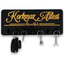 Normadia Altın Pleksi Bismillah Yazılı Anahtarlık ve Organizer, Isme Özel Tasarım