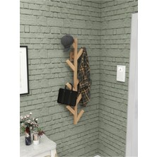 Normadia Şık Ahşap Duvara Monte Elbise Askısı ve Portmanto Dekoru