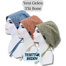 Doktorbonem Tesettür Beden 3'lü Paket Mavi Nazlı Çiçekler Kahverengi Nazlı Çiçekler Yeşil Nazlı Çiçekler