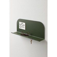 Normadia Şık Metal Anahtarlık ve Askılık Seti, Duvar Rafı ile Dekoratif Kullanım