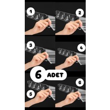 Normadia 6 Adet Kendinden Yapışkanlı Güçlü Şeffaf Askılık Seti