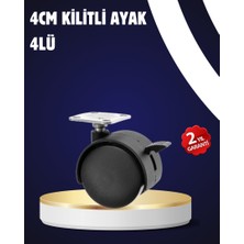 Zero Land Storozde 4’lü Kilitli Tekerlek Ayak 4 cm Sessiz ve Dalı