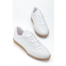 Dilimler Ayakkabı Kadın Spor Ayakkabı Beyaz Ince Taban Futsal Cilt