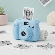 Eser Ticarett Sevimli Ayıcık Tasarımlı Anında Baskı Çocuk Dijital Fotoğraf Makinesi – Termal Baskılı Eğlenceli Kamera