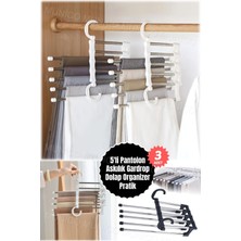 Normadia Çok Katmanlı 5’li Pantolon Rafı ve Organizatör Seti, Pratik Depolama