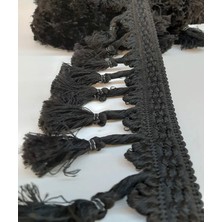 Özgürce Siyah Püsküllü 5 Metre Şık ve Zarif Dekoratif Ürün