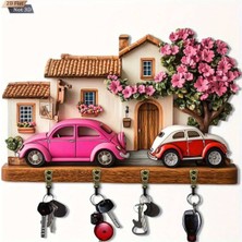 Normadia Modern Ahşap Anahtar Askılığı, Şirin ve Şık Tasarım (20X30 Cm)