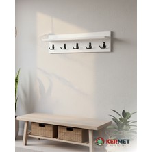 Normadia Şık Siyah Metal Portmanto ve Hol Koridor Askısı