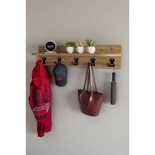 Normadia 5 Askılı ve Raflı Modern Duvar Portmantosu, Antre ve Çanta Düzenleyici