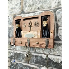 Normadia Antik Mısır Kedi Tanrıça Temalı Anahtar Askısı, Şık ve Özel Tasarım