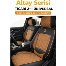 Trobus Toyota Yaris 2021 ve Sonrası Hatchback – Ticari Araç 2+1 Uyumlu Altay Serisi Bel Destekli Koltuk Kılıfı – Taba Siyah, Kolay Montaj