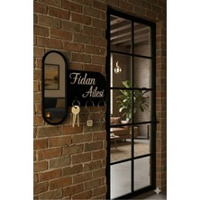 Normadia Şık Dekoratif Aynalı Pleksi Anahtarlık Askısı, Isimli ve Özel Tasarım