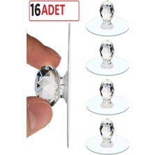 Normadia Yapışkanlı Kristal Kulp Dolap ve Çekmece Kapakları Için Tutacak