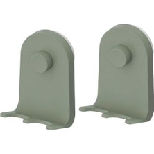 Normadia Vantuzlu Kanca, Gri-Yeşil, 7X11 Cm, Duvar Askısı, Set (2 Adet)