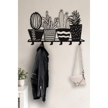 Normadia Kaktüs Desenli Metal Askılık, Şık ve Pratik Portmanto Organizer