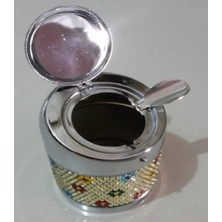 Özgürce Çok Renkli Yuvarlak Taşlı Çevre Dostu Masa Üstü Kül Tablası