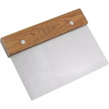 Kittiwake Home Life Ahşap Saplı Paslanmaz Çelik Hamur Pasta Börek Kek Çörek Şekillendirici Kesici Kazıyıcı Spatula