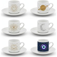 First Snowflake Mystic Series: 6'lı Özel Tasarım Mistik Kahve Fincan Seti
