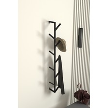 Normadia 9 Kollu Çok Amaçlı Metal Askılık, Antre ve Hol Düzeni Için Siyah