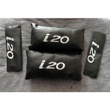 Özgürce Konforlu Nakışlı Deri Boyun Yastığı ve Kemer Pedi Seti