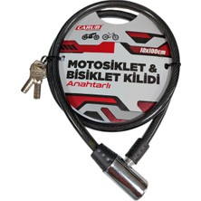 Carub Bisiklet ve Motosiklet Kilidi Anahtarlı 10X100 cm BR1740109