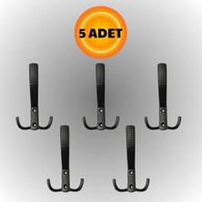 Normadia Şık Metal Askı Seti, Uzun Noktalı, 5'li Portmanto ve Dolap Askısı