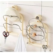 Normadia Vakumlu Tencere Kapağı ve Kesme Tahtası Tutucu, Duvar ve Dolap Içi Organizatör