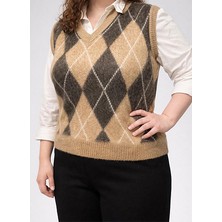 Levine Baklava Desenli Triko Süveter