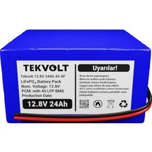 Tekvolt 12V 24AH Lifepo4 Batarya