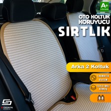 Özgürce Oto Arka Koltuk Sırt Koruyucu Kılıf Krem, 2 Parça, A+ Kalite, Universal